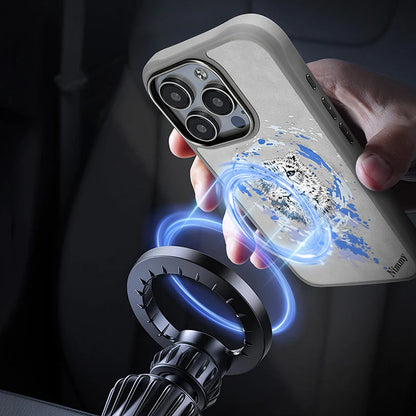 iPhone 16 Pro Nimmy Dazzling Embroidery MagSafe Back Cover Case - Panther