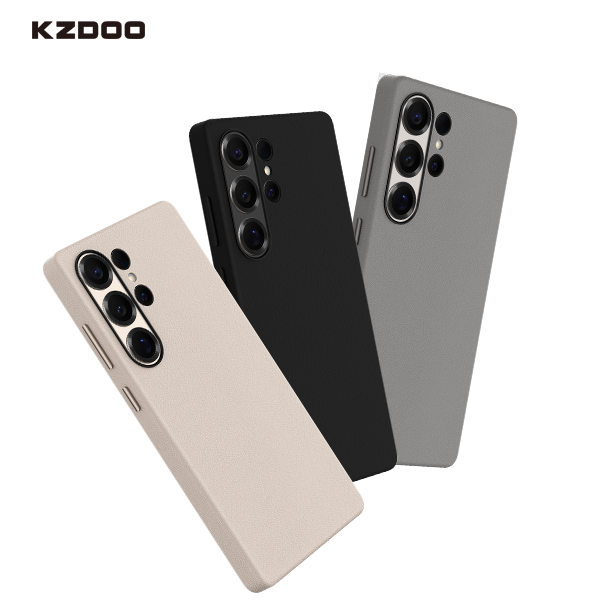 Samsung Galaxy S25 Ultra Kzdoo Noble Series Slim Leather Case - Gray