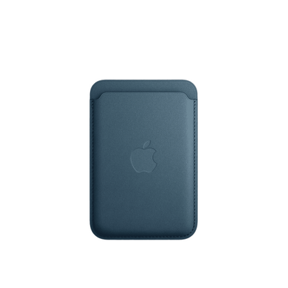 Leather MagSafe Wallet – Slim Magnetic Card Holder for iPhone - Pacific Blue