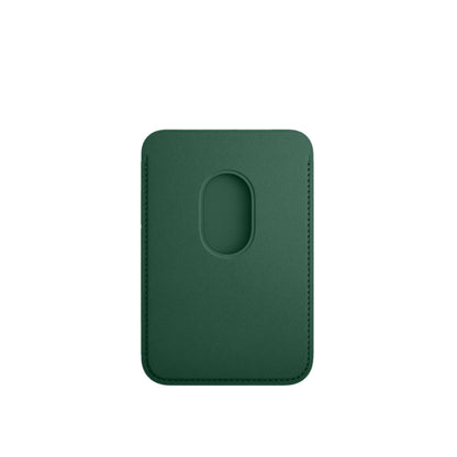 Leather MagSafe Wallet – Slim Magnetic Card Holder for iPhone - Green