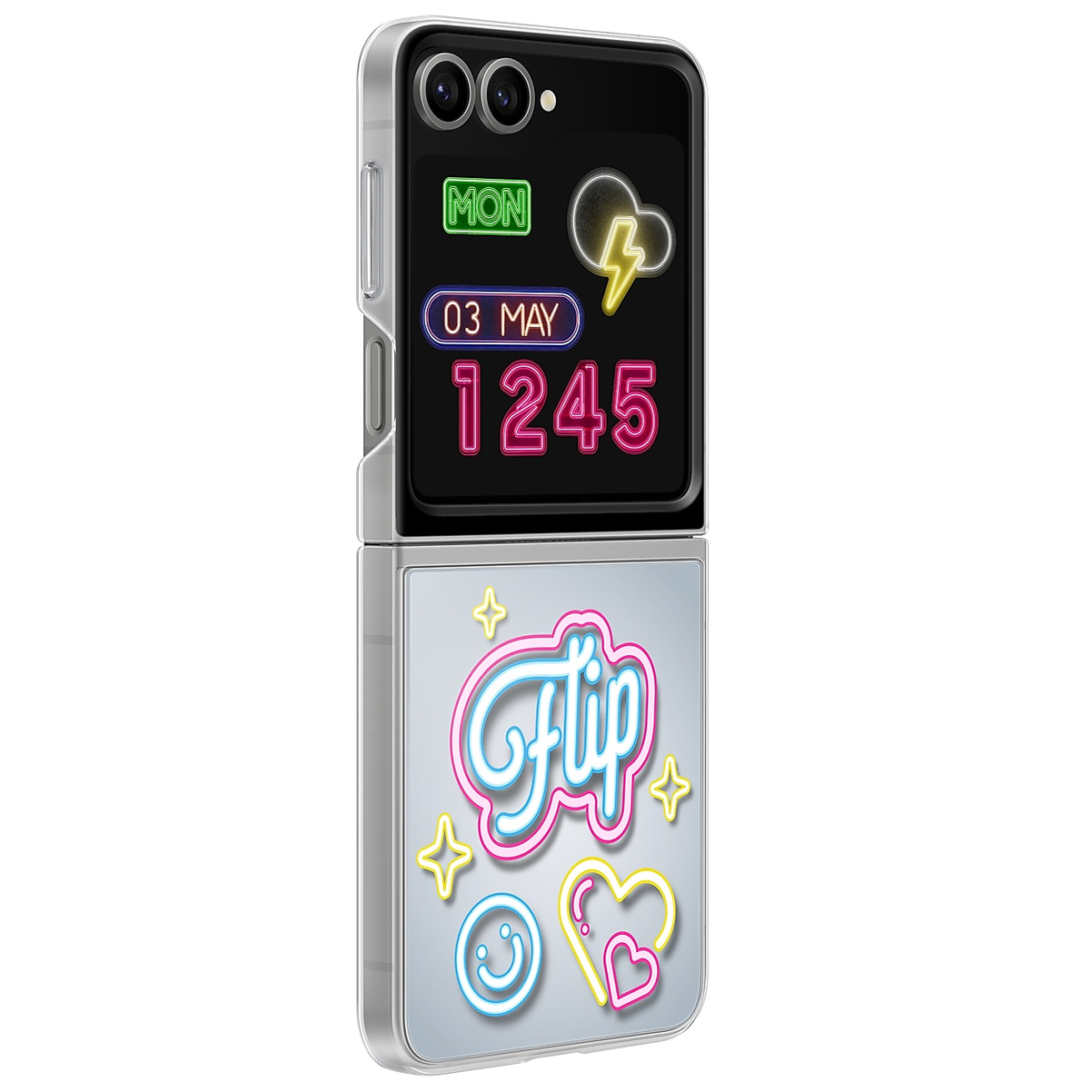 Samsung Galaxy Z Flip6 Flipsuit LED Case Transparent Protective Shell - Clear