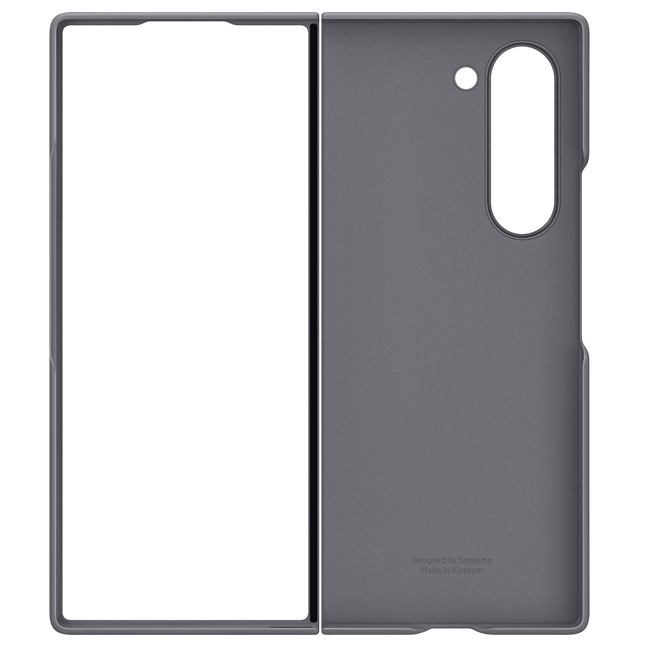 Samsung Galaxy Z Fold 6 Skin Feel S Pen Case with Front Glass Protection & Stylus - Gray