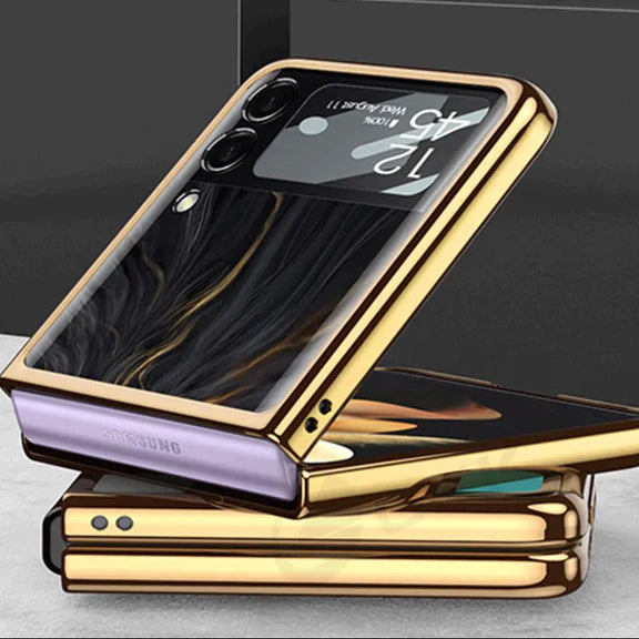 Samsung Galaxy Z Flip 5 Lion Pattern Glass Case