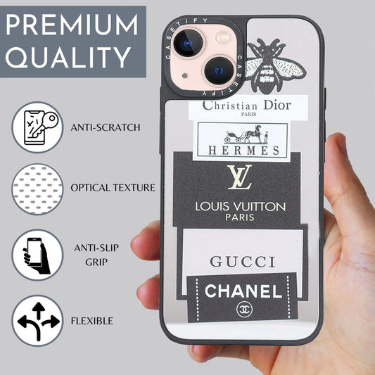 iPhone 13 Starbucks Reflective Mirror Case - Butterfly