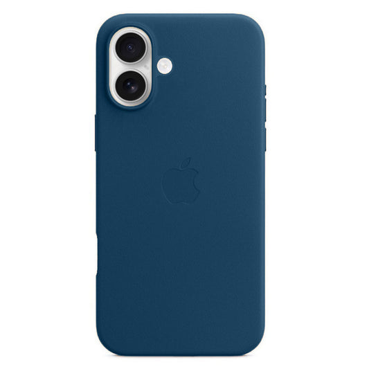 Apple iPhone 16 Leather Back Cover Case - Cosmo Blue