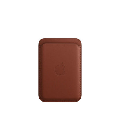 Leather MagSafe Wallet – Slim Magnetic Card Holder for iPhone - Umber