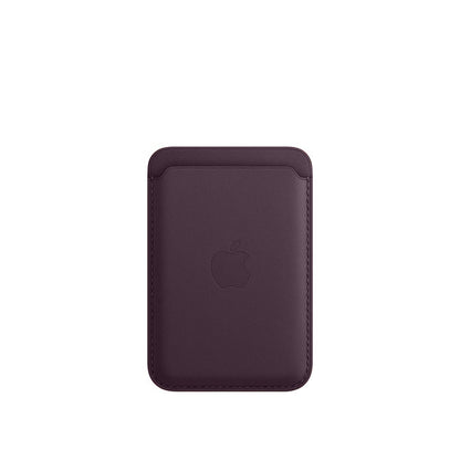 Leather MagSafe Wallet – Slim Magnetic Card Holder for iPhone - Dark Purple