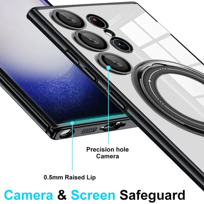 Samsung Galaxy S23 Ultra Magnetic Kiscktand Anti Yellowing Electroplating Case