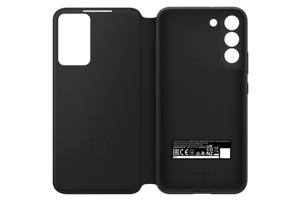 Samsung Galaxy S22 S-View Wallet Phone Case Protective Cover-Black
