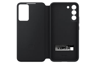 Samsung Galaxy S22 S-View Wallet Phone Case Protective Cover-Black
