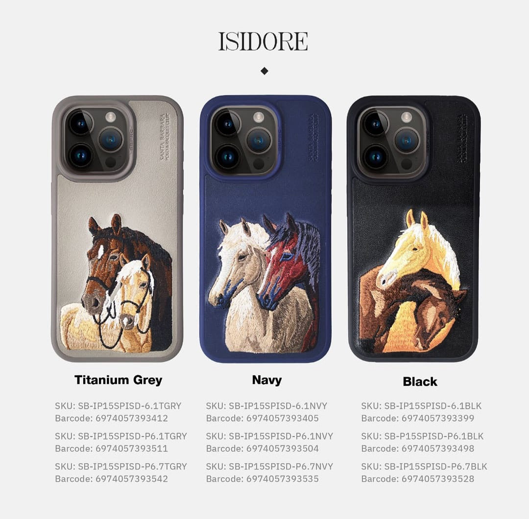 iPhone 16 Pro Santa Barbara Isidor Series Genuine Leather Case - Blue