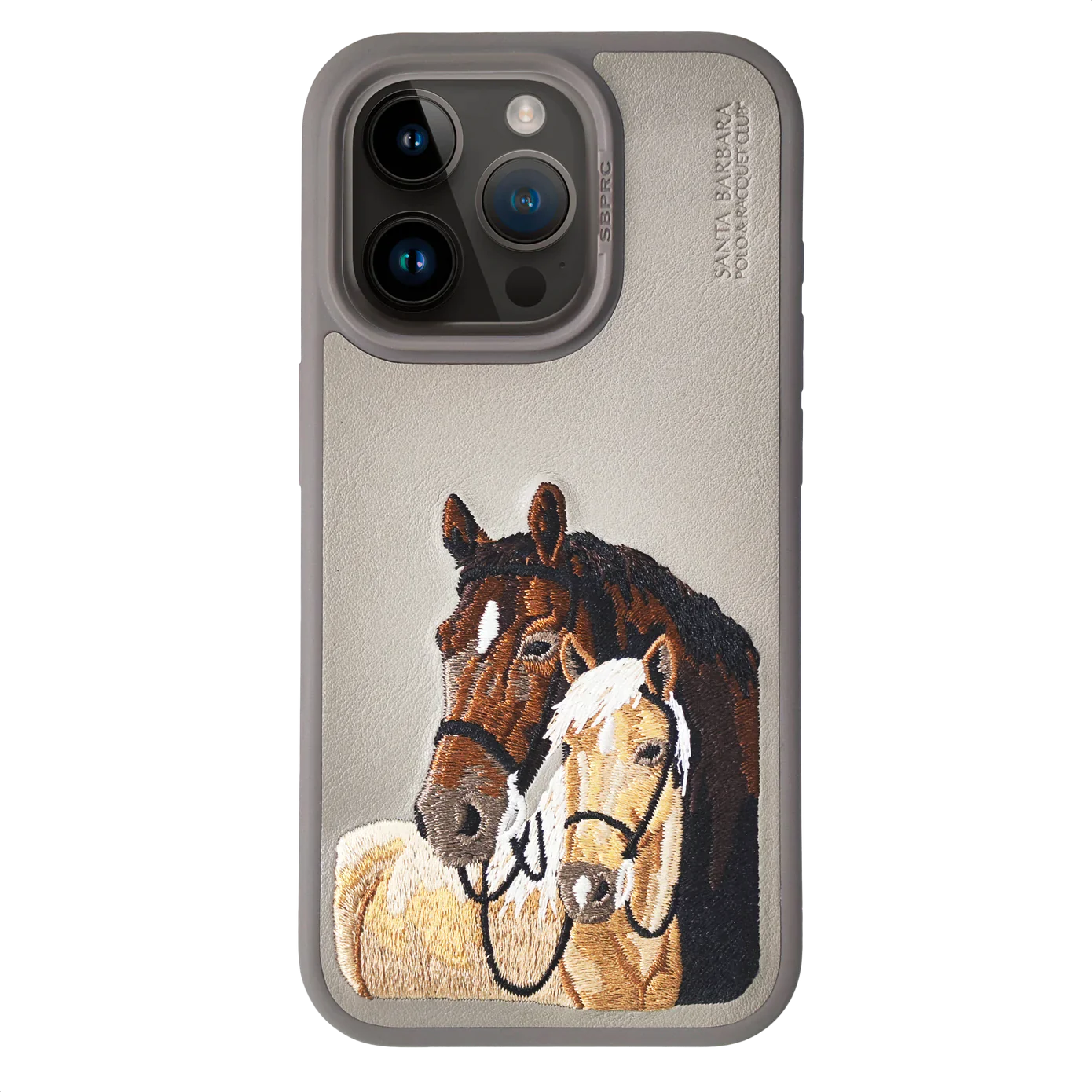 Santa Barbara Isidor Series Genuine Leather Case for iPhone 15 Pro - Titanium