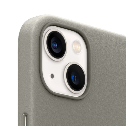 iPhone 14 Leather Back Cover Case with MagSafe – Dark Gray