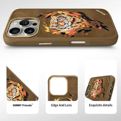iPhone 16 Pro Nimmy Dazzling Embroidery MagSafe Back Cover Case - Husky