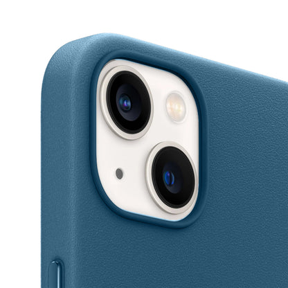 iPhone 14 Leather Back Cover Case with MagSafe – Cosmo Blue