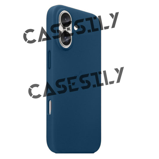 iPhone 16 Leather Back Cover Case - Cosmo Blue