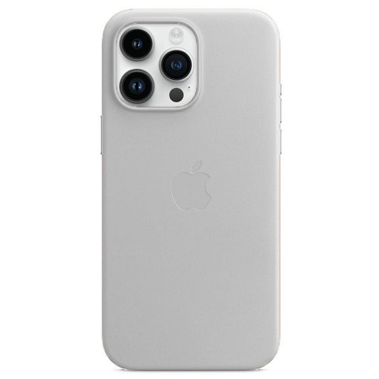 iPhone 15 Pro Max Leather Back Cover Case with MagSafe – Gray