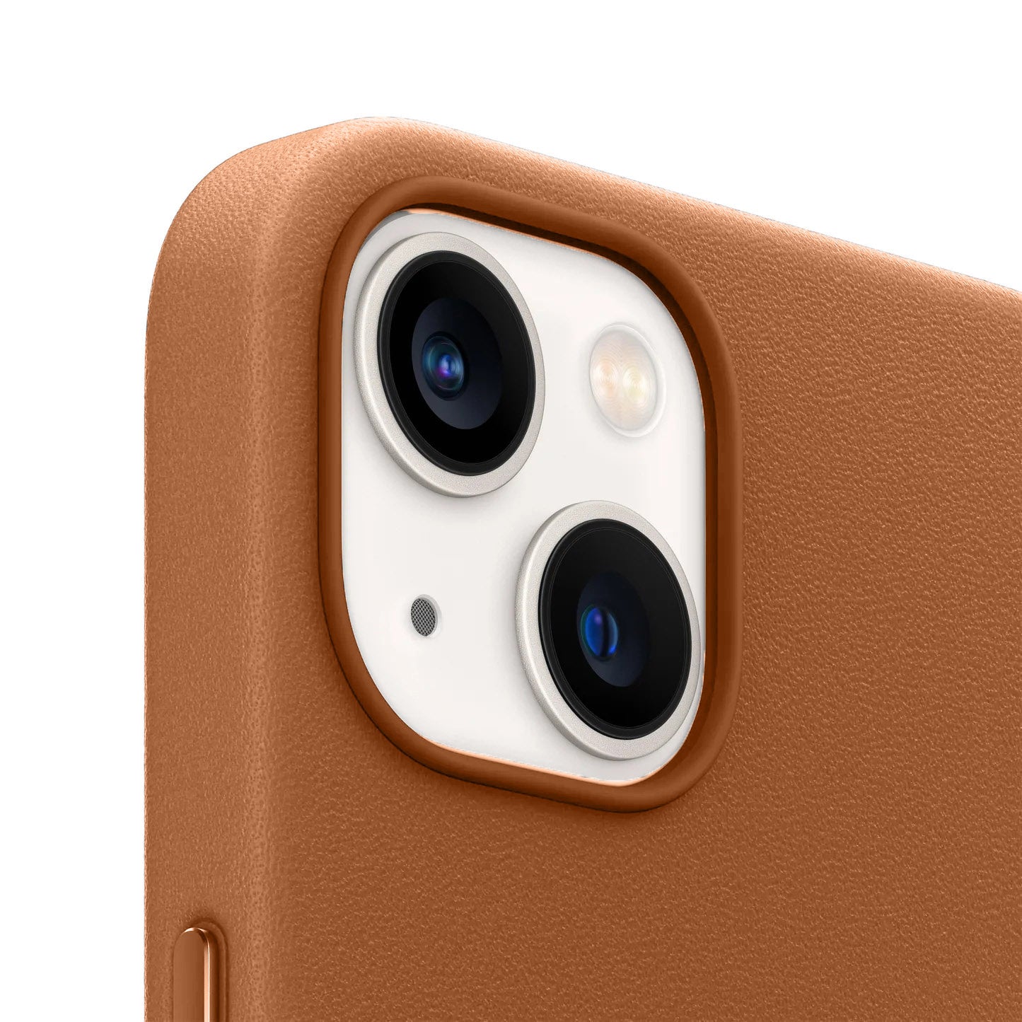 iPhone 13 Leather Back Cover Case with MagSafe - Saddle