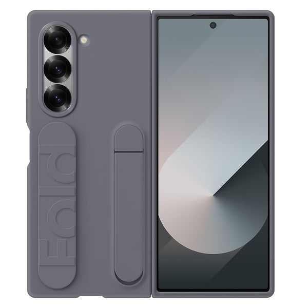 Samsung galaxy Z Fold5 Matte Skin Feel Case with Inbuilt Band & Stand - Gray