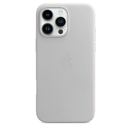 Apple iPhone 16 Pro Leather Back Cover Case - Off White