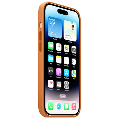 iPhone 14 Pro Max Leather Back Cover Case with MagSafe – Tan