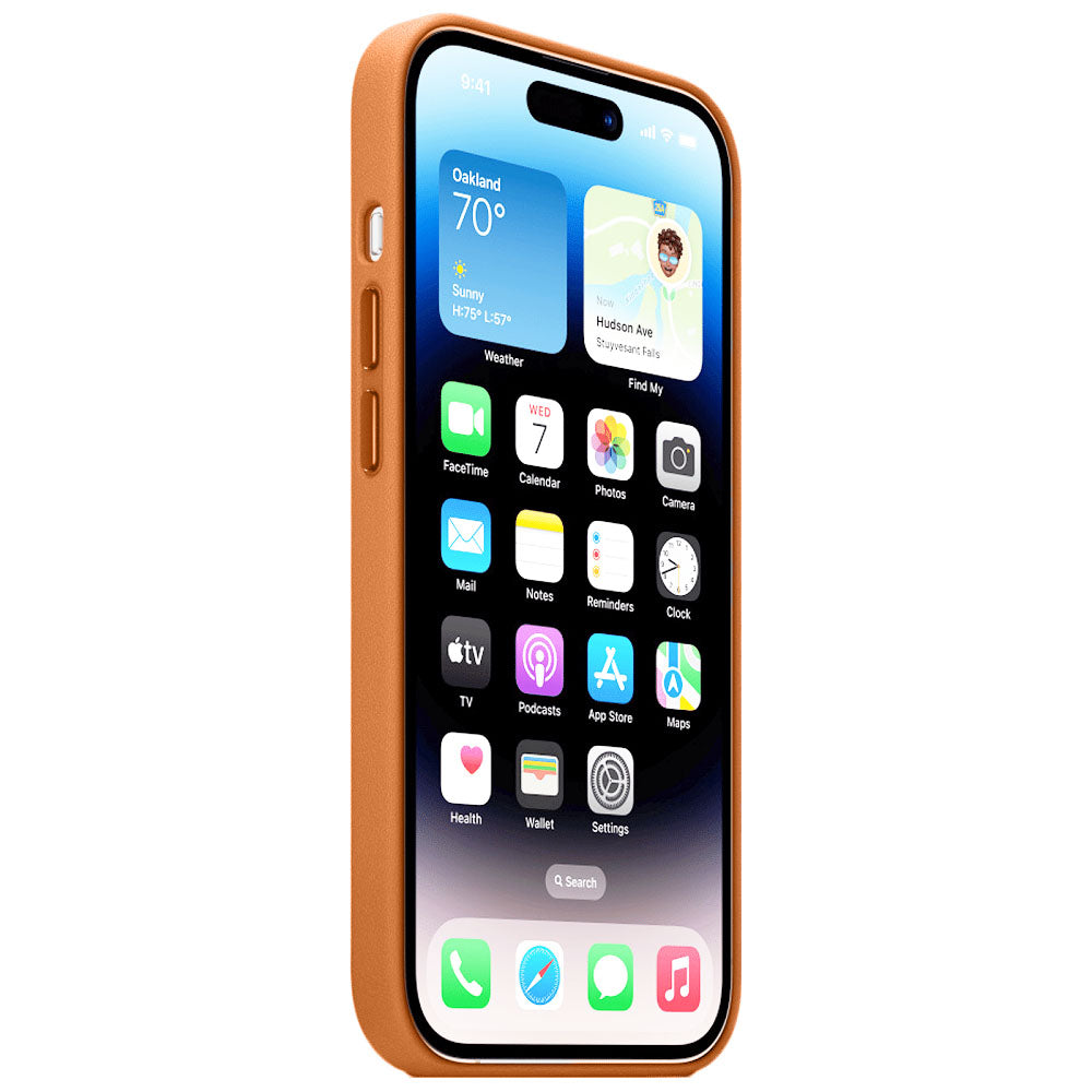 iPhone 14 Pro Leather Back Cover Case with MagSafe – Tan