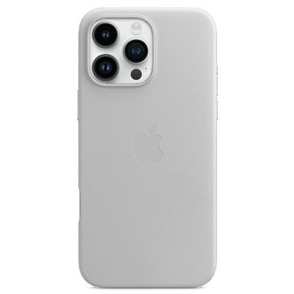 iPhone 16 Pro  Leather Back Cover Case with MagSafe – Gray