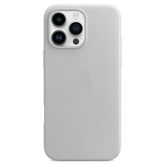 iPhone 16 Pro Max Leather Back Cover Case with MagSafe – Gray
