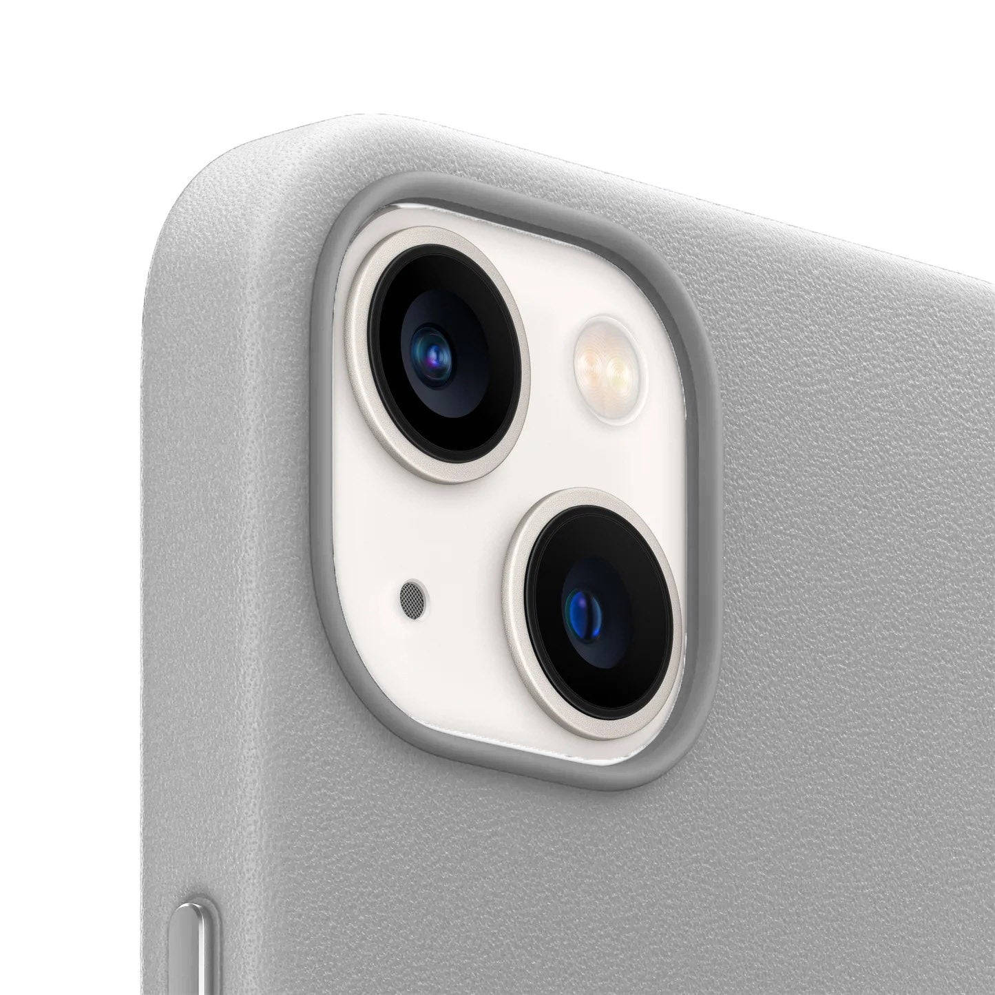 iPhone 14 Leather Back Cover Case with MagSafe – Gray