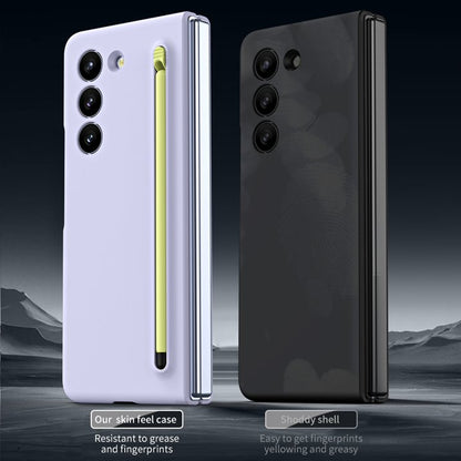 Samsung Galaxy Z Fold 5 Skin Feel Slim Matte Case with Stylus - Purple