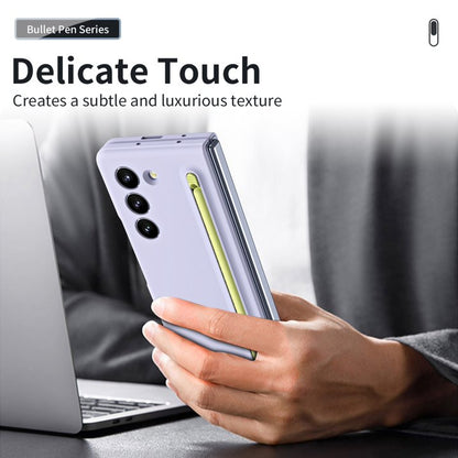 Samsung Galaxy Z Fold 5 Skin Feel Slim Matte Case with Stylus - Purple