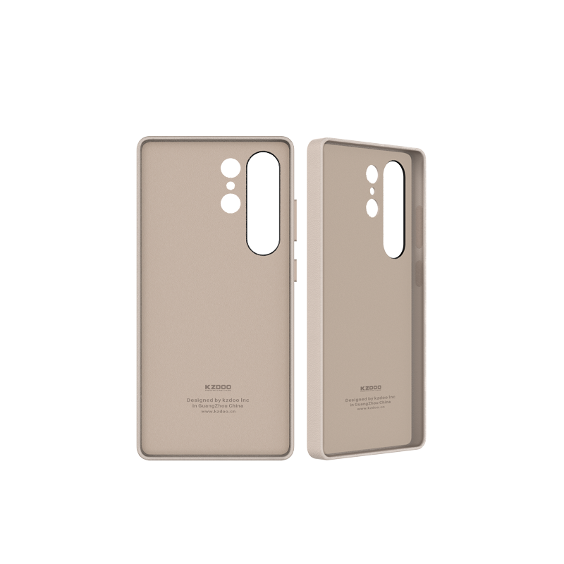 Samsung Galaxy S25 Ultra Kzdoo Noble Series Slim Leather Case - Beige