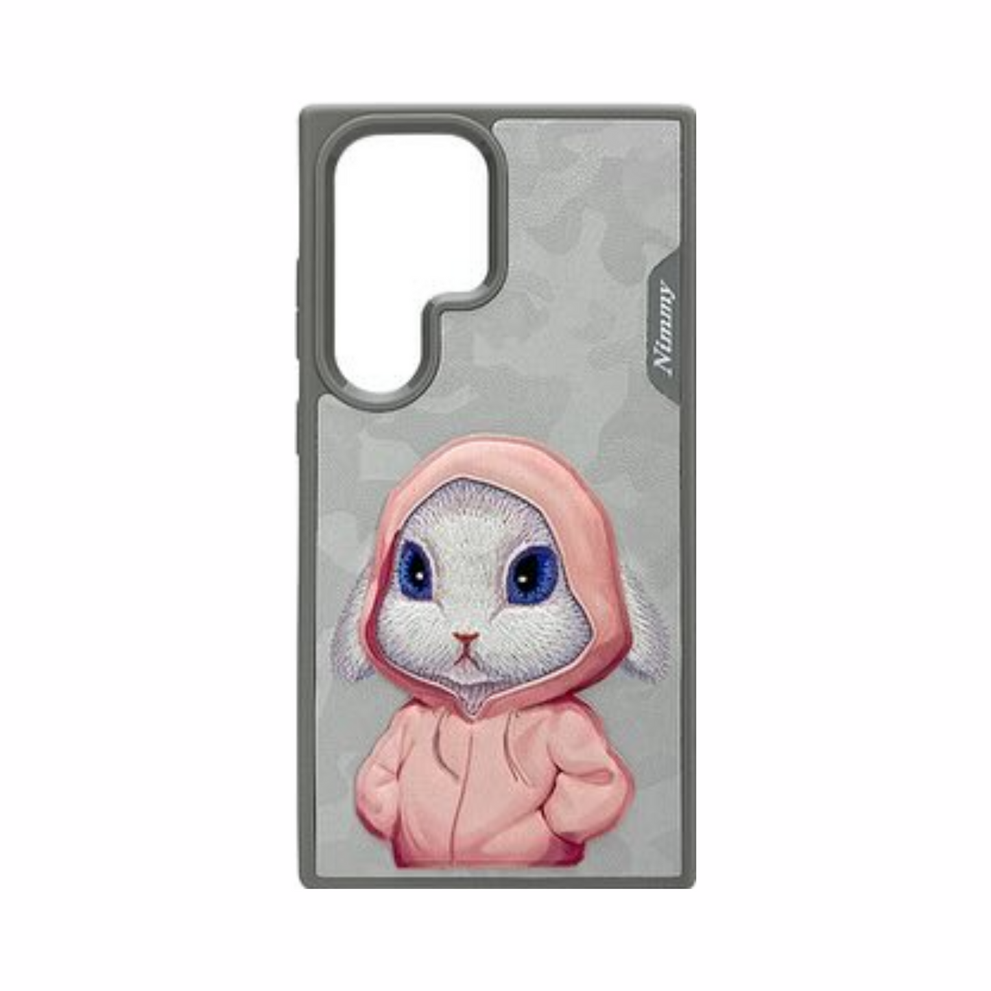 Samsung Galaxy S24 Ultra Nimmy Embroidery Leather Back Cover Case - Rabbit