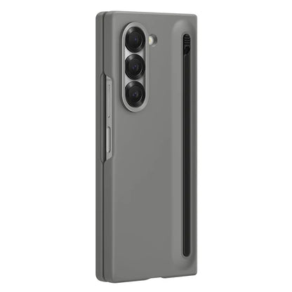 Samsung Galaxy Z Fold6 Slim Skin Feel S Pen Case with Front Glass Protection & Stylus - Gray