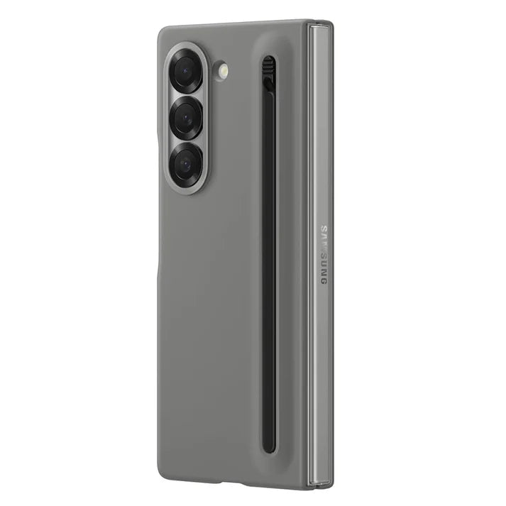 Samsung Galaxy Z Fold6 Slim Skin Feel S Pen Case with Front Glass Protection & Stylus - Gray