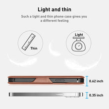 iPhone 13 Pro Leather Flip Cover with Card Slot & Kickstand Function – Brown