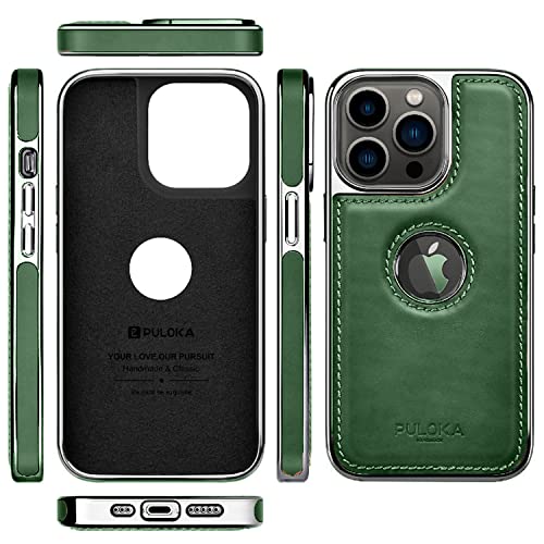 iPhone 15 Pro Max Premium Quality Luxurious Leather Case - Green
