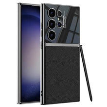 Samsung S24 Ultra Gkk Half Synthetic Leather Electroplating Camera Shing Case