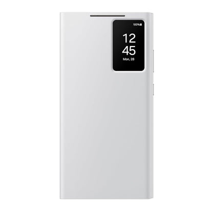 Samsung Galaxy S24 Ultra Smart View Window Flip Wallet Case with Control - White