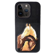 Santa Barbara Isidor Series Genuine Leather Case for iPhone 15 Pro Max - Black