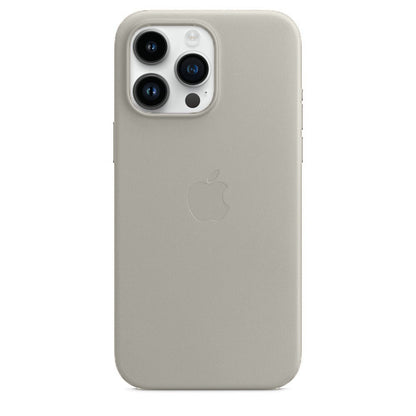 iPhone 15 Pro Leather Case with Magsafe - Gray
