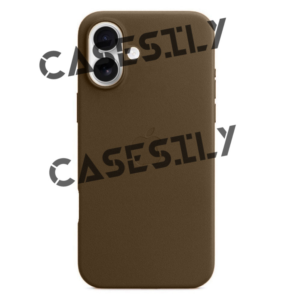 iPhone 16 Leather Back Cover Case - Natural Titanium