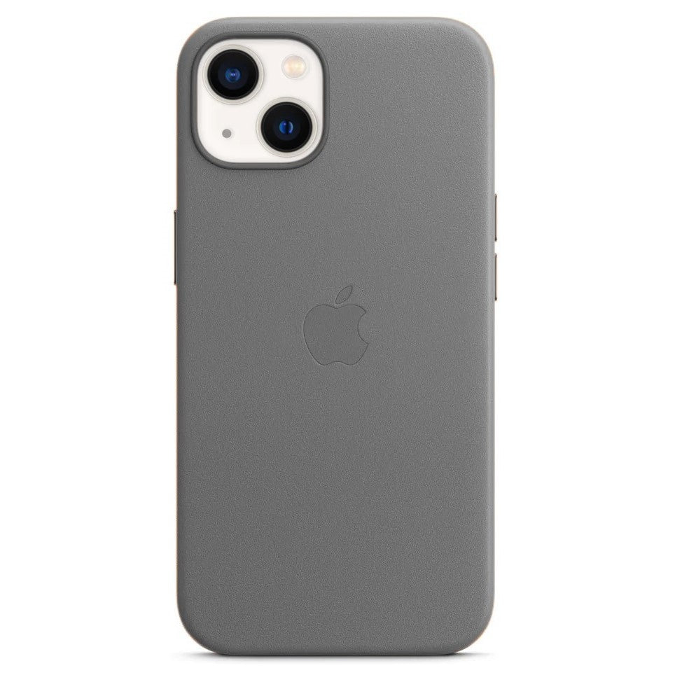 iPhone 15 Leather Back Cover Case with MagSafe – Dark Gray