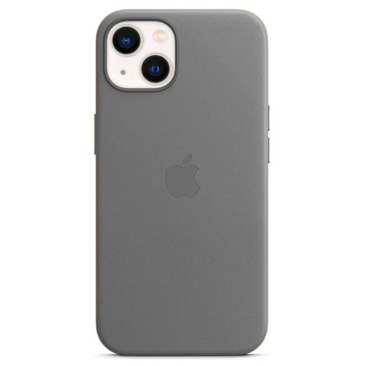 iPhone 15 Leather Back Cover Case with MagSafe – Dark Gray
