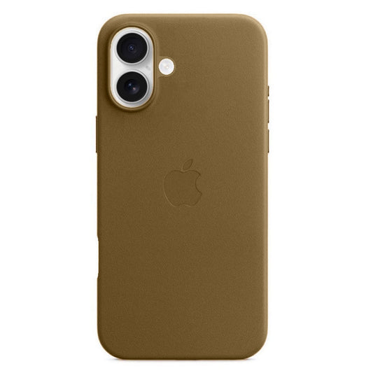 Apple iPhone 16 Leather Back Cover Case - Natural Titanium