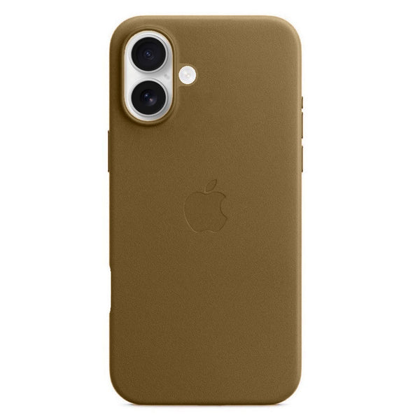 Apple iPhone 16 Leather Back Cover Case - Natural Titanium