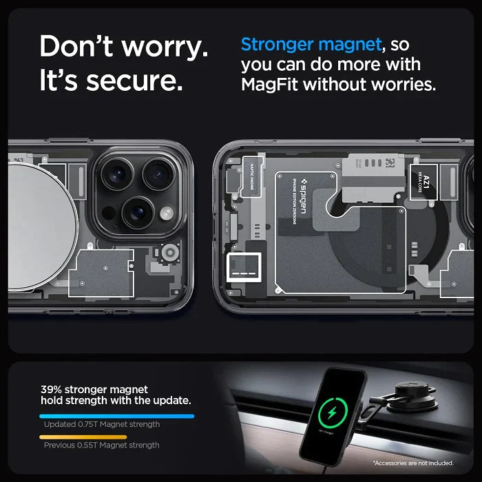 iPhone 15 Pro Ultra Hybrid Shockproof Case Case- Black
