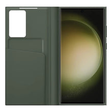 Samsung Galaxy S23 Ultra S-View Window Flip Wallet Case with Control - Green