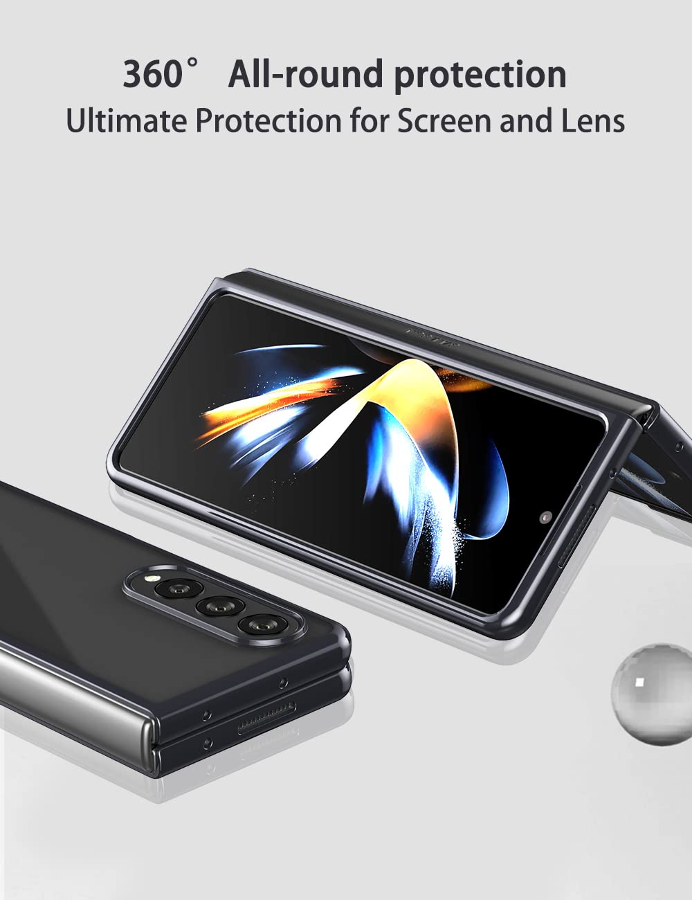 Samsung Galaxy Z Fold 4 Electroplated Chrome Back Cover - Silver