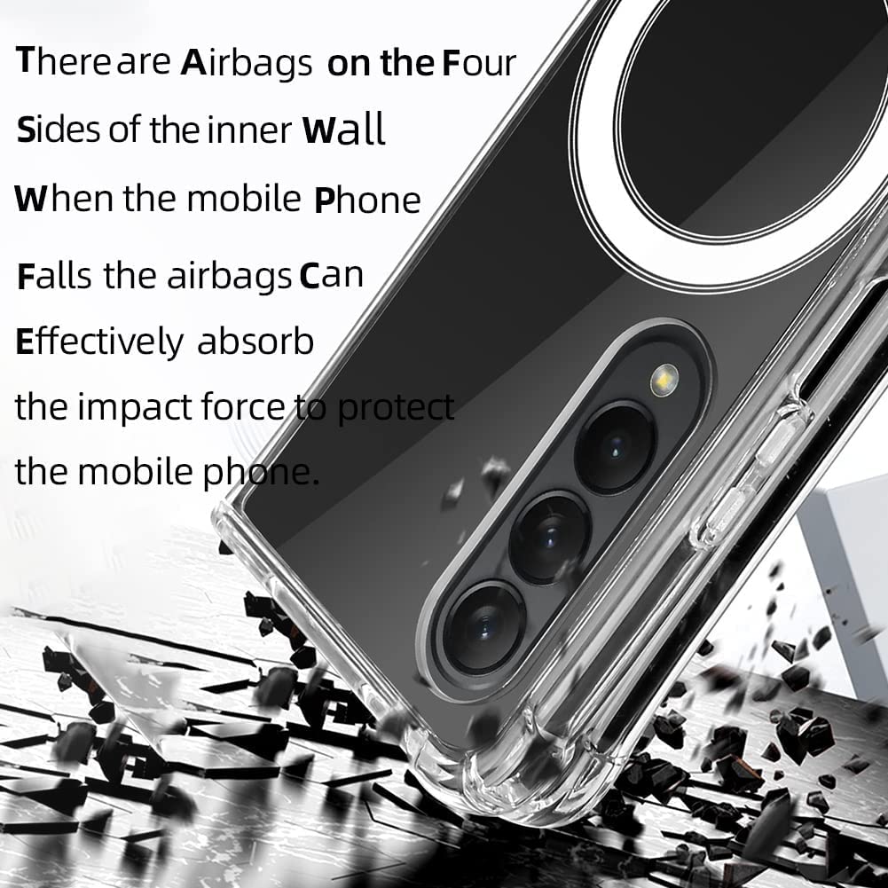 Samsung Galaxy Z Fold 4 Anti-Knock TPU Transparent MagSafe Case